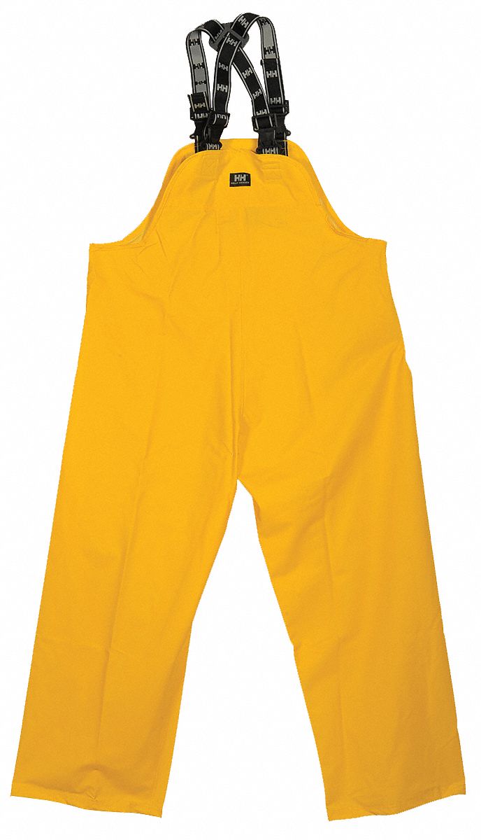 Rain Bib Overall, Ylw, 4XL