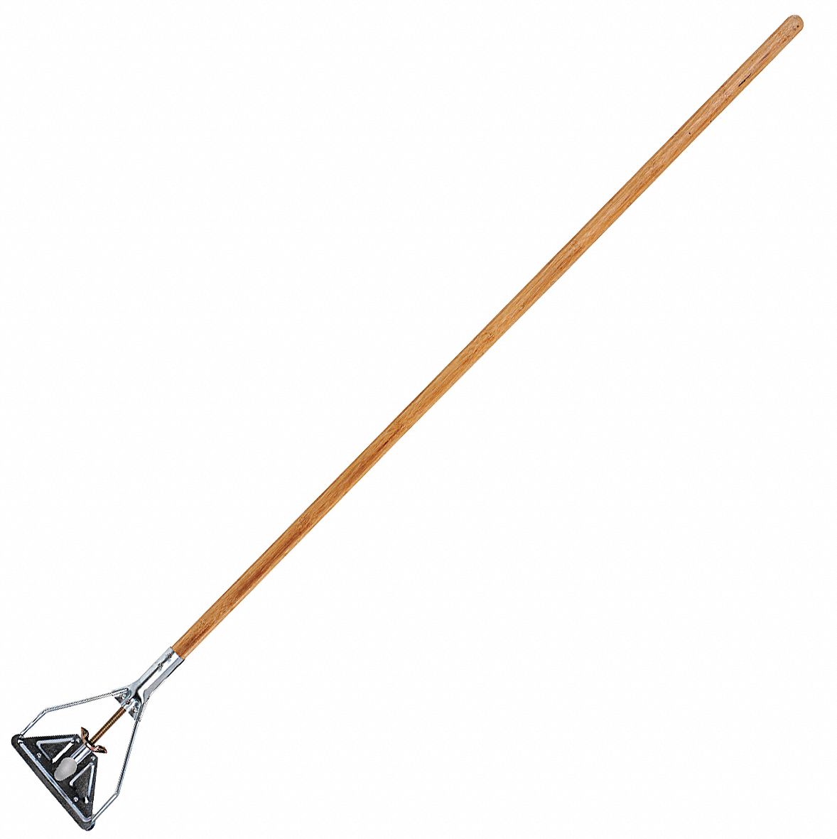 Mop Handle, Screw Clamp, Bamboo, 54 In