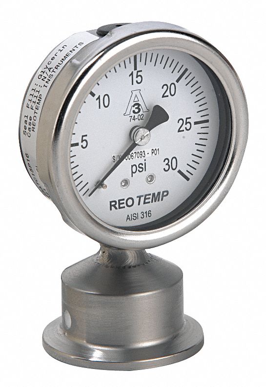 Pressure Gauge, 0 to 100 psi