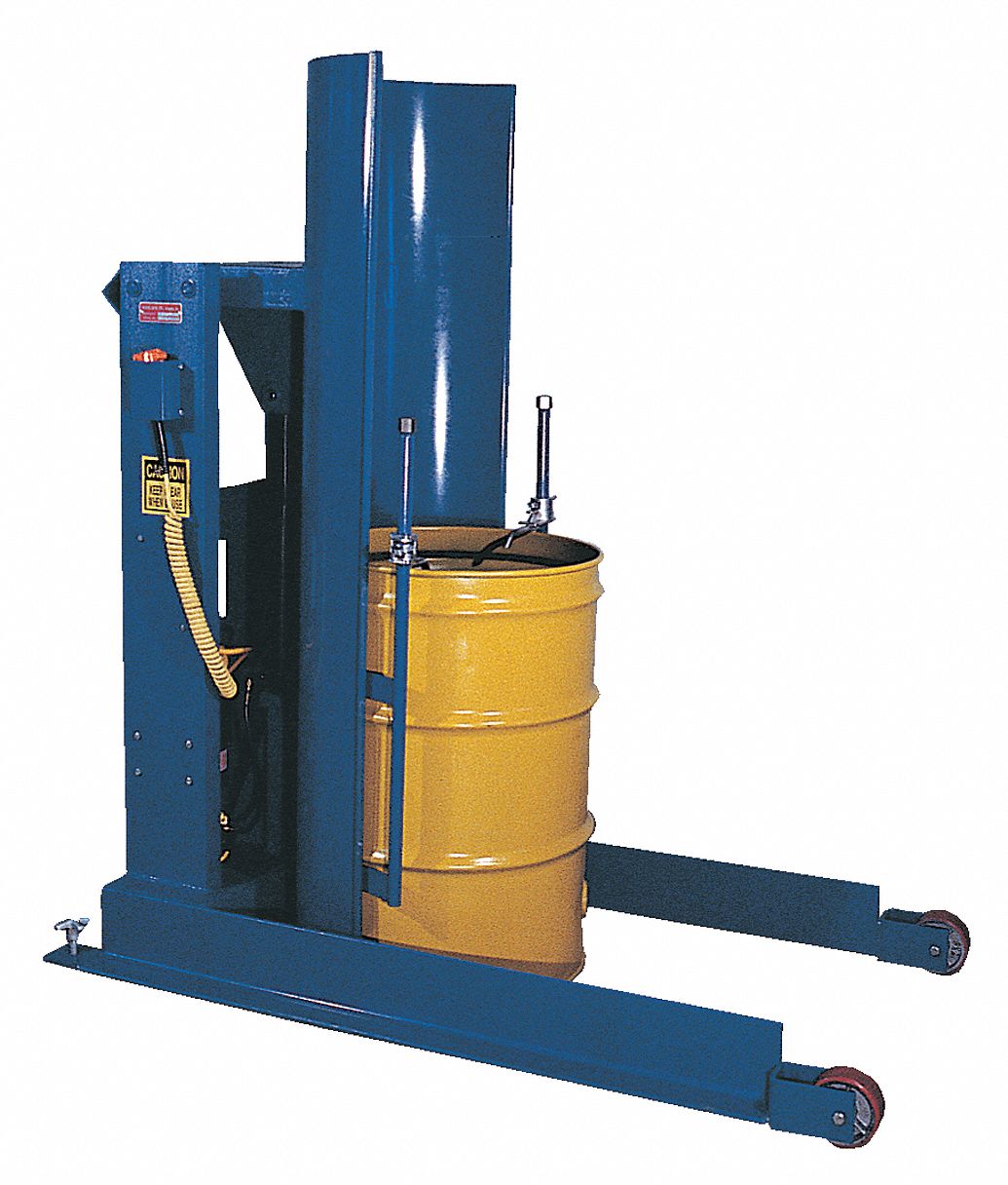 Drum Dumper, 36 In H, 750 lb.Cap