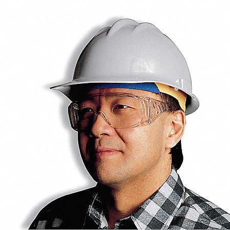 Hard Hat, FrtBrim, NonSlotted, 6RtchtWhite