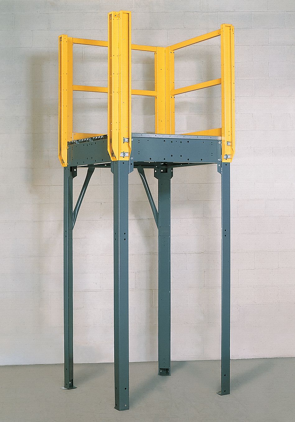 Platform, Straight Through, Galvanized Stl