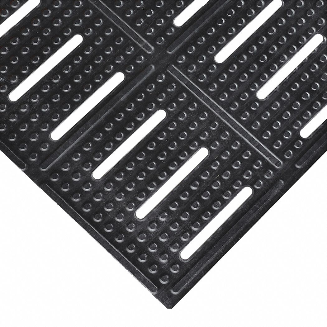 Anti-Slip Mat, Rubber, Black, 2 ft x 60 ft