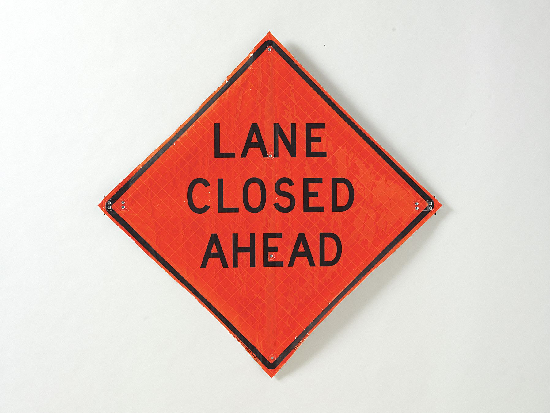 Road Sign, Lane Closed Ahead, 36 x 36In