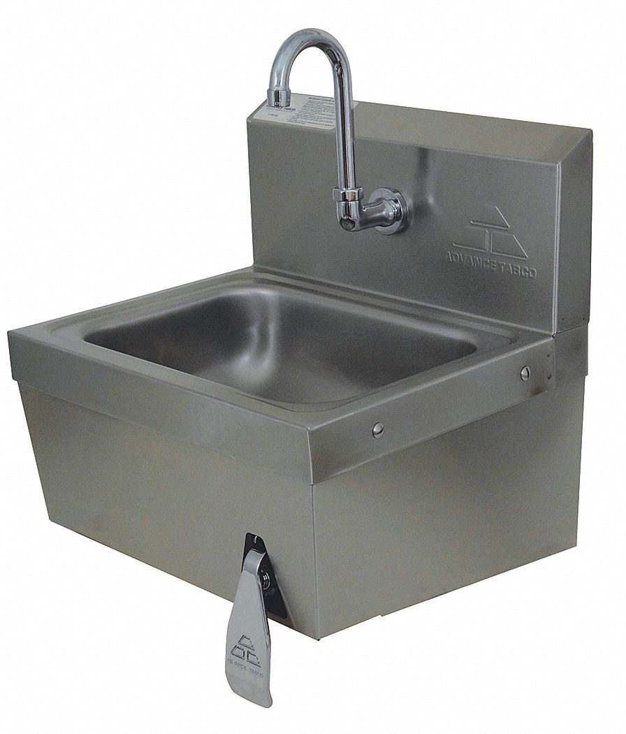 Sink with Knee Pedal, Stainless Steel