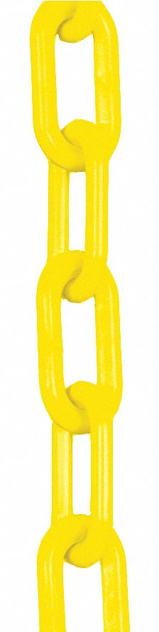 Plastic Chain, Yellow, 2 in x 100 ft