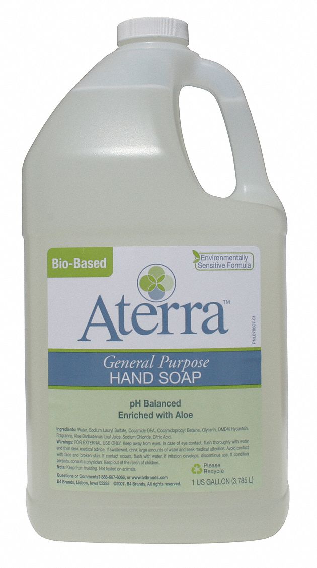 Liquid Hand Soap, Fresh, Bottle, Size 3.7L