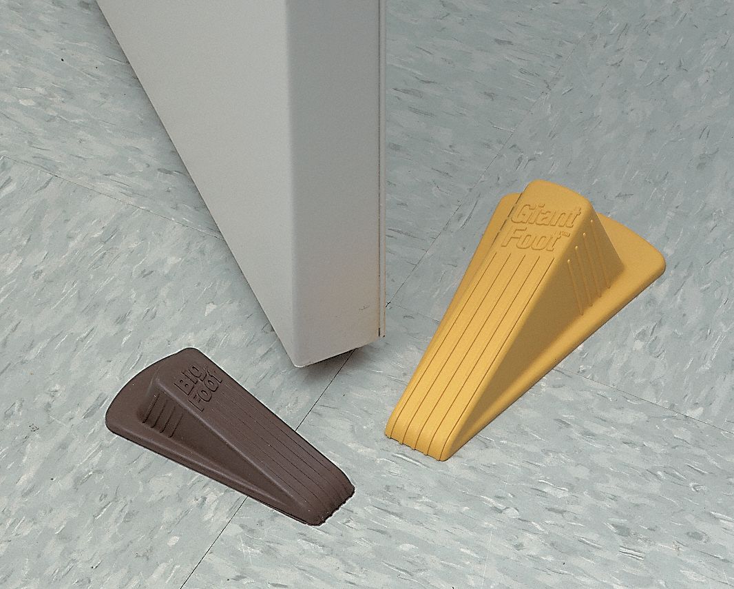 XL Door Wedge , Yellow, 6-3/4 In. L
