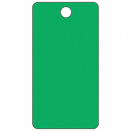 Blank Tag, 5-3/4 x 3 In, Grn, PK25