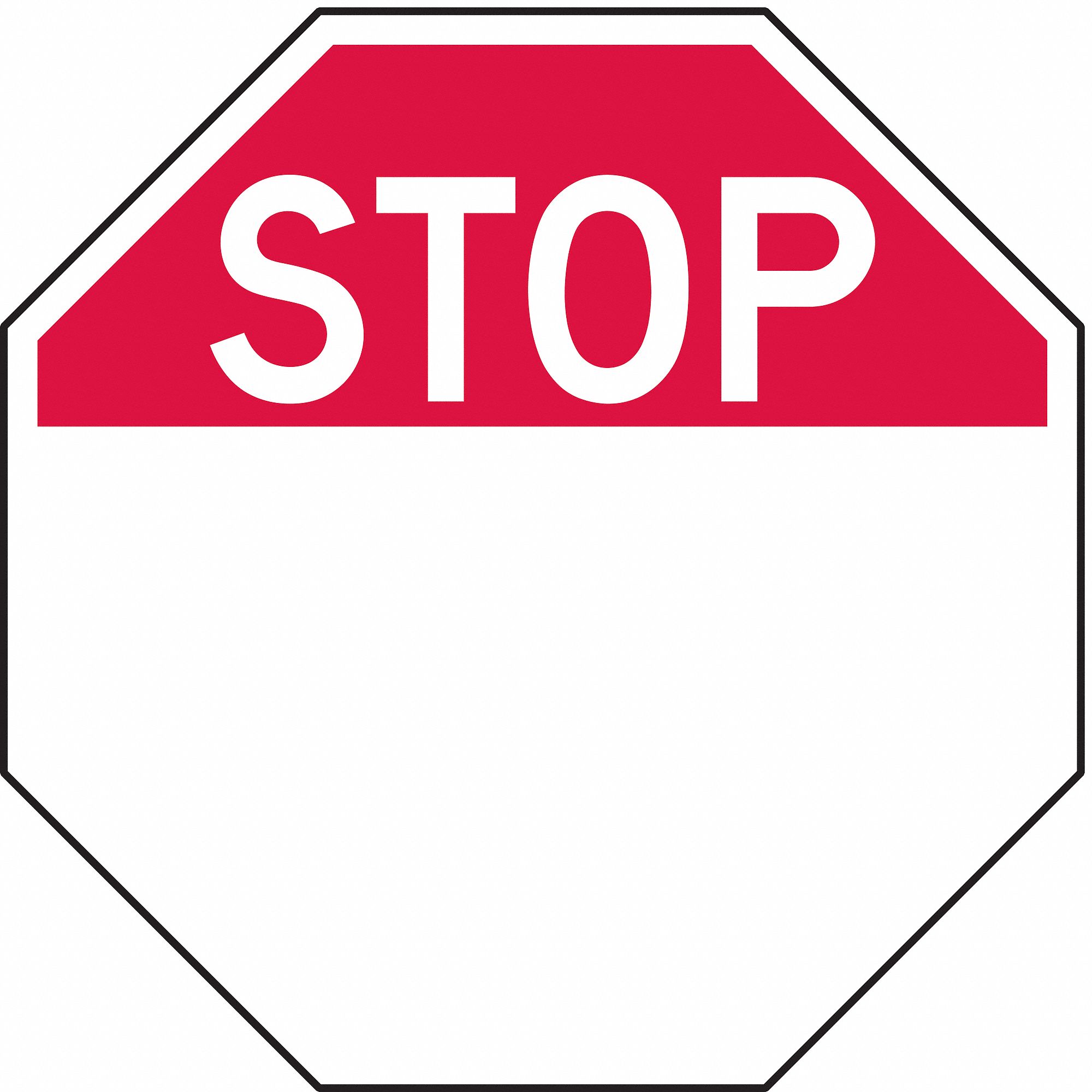 Facility Sign, 6 x 6In, R/WHT, AL, ENG, SURF