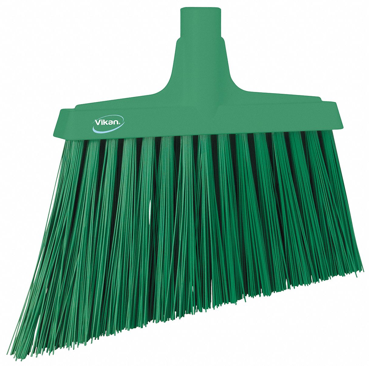 Broom Slim, Angle, Stiff Bristle, Green