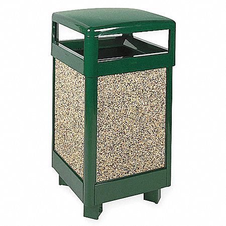 Waste Receptacle, Green, 29 gal