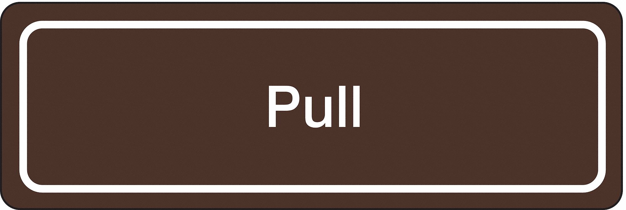 Information Sign, 3 x 9In, WHT/BR, ACRYL