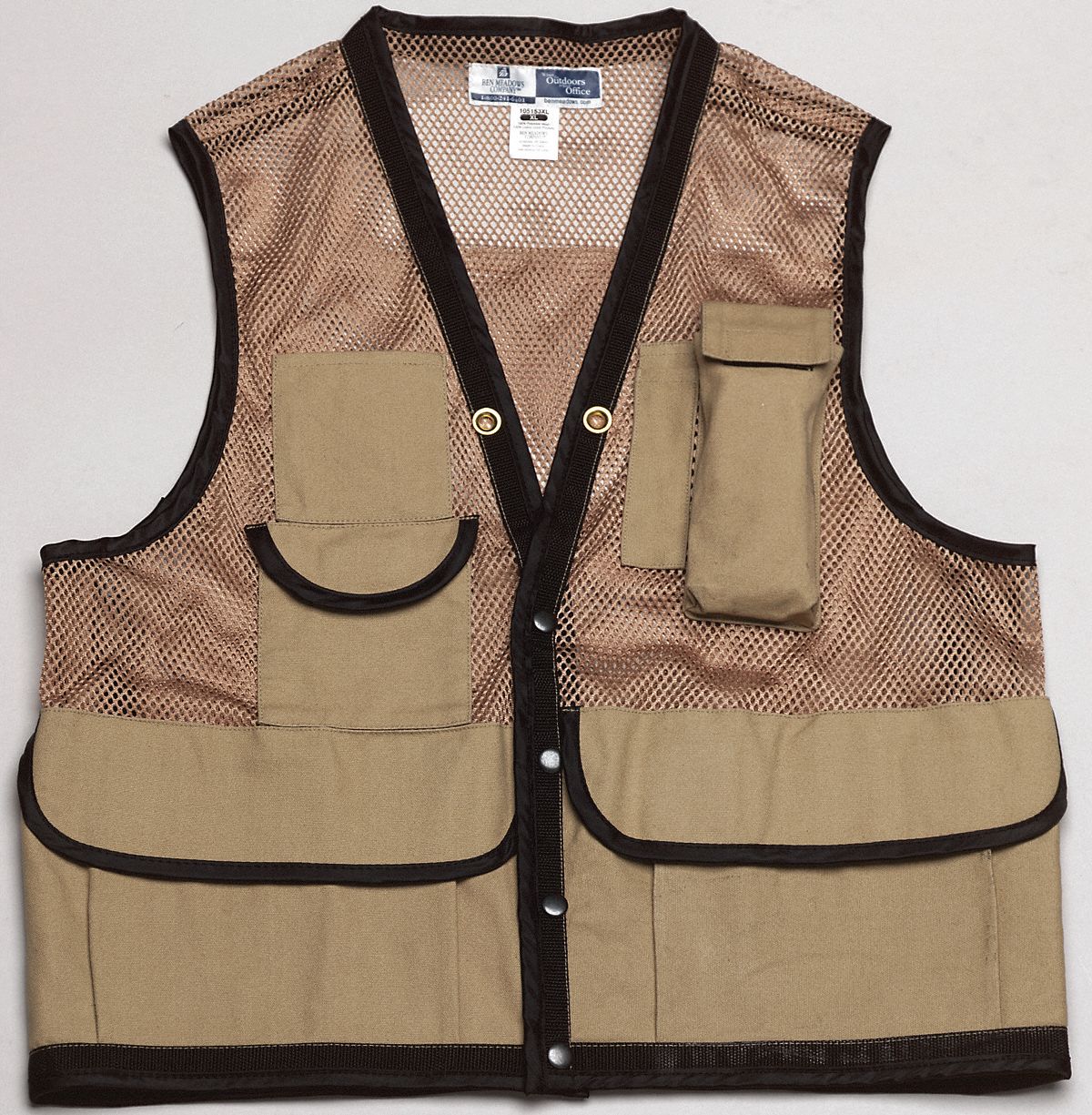 Field Vest, 3XL, Tan, Cotton, Zipper