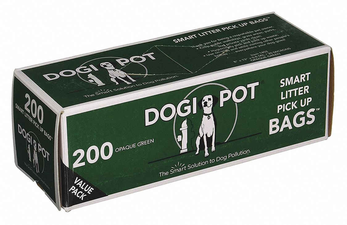 Pet Waste Bag, Brown, 13 In. L, PK 10