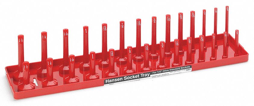 Socket Tray, 1/2 In Dr, SAE, Std and Deep