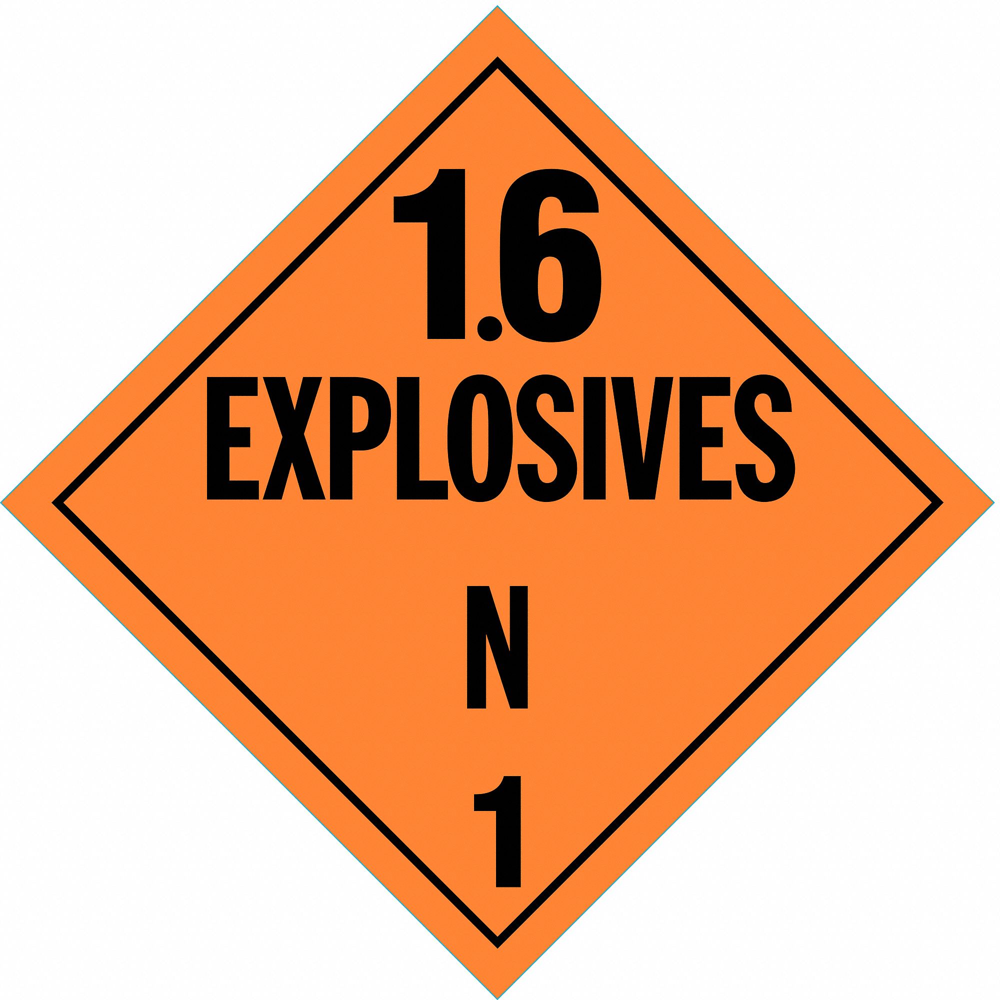 Vehicle Placard, 1.6 Explosive, PK10