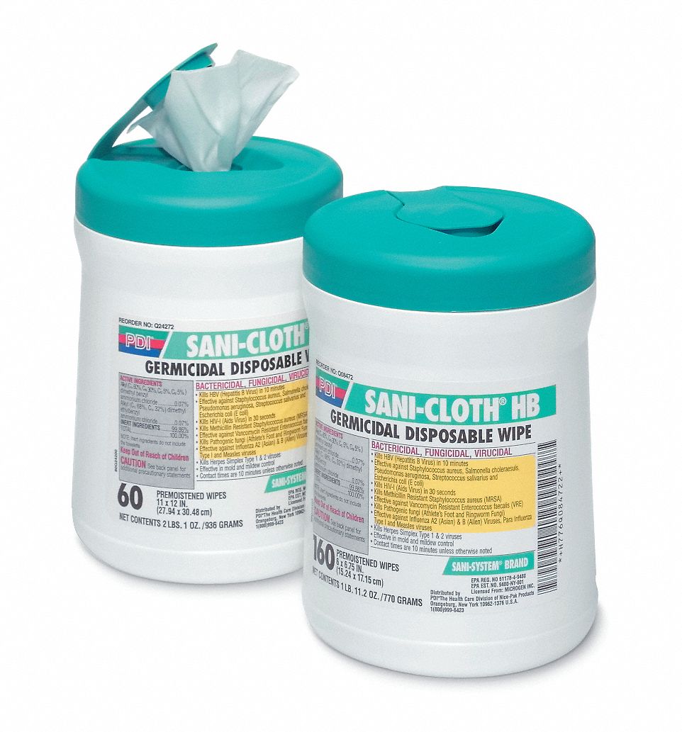 Disinfecting Wipes, Size 8 x 14 In.