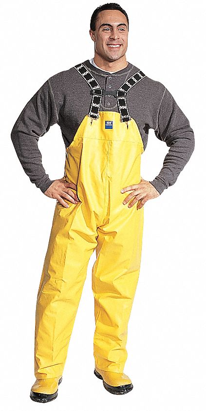 Rain Bib Overall, Ylw, XL