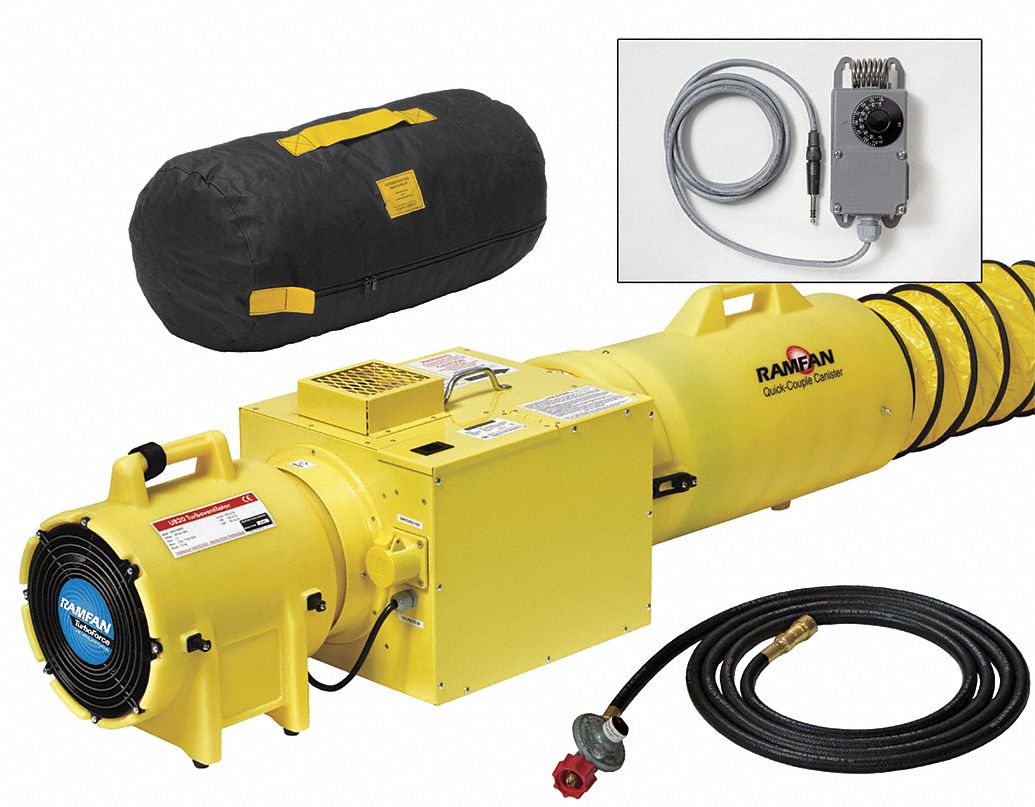 Conf.Sp. Fan, Heater, 55k Btu, Propane