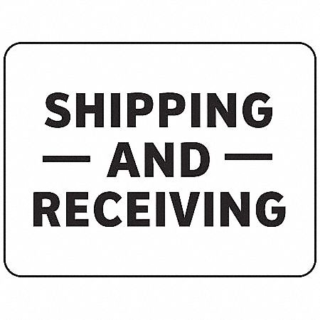 Facility Sign, 10 x 14In, BK/WHT, Vinyl, ENG