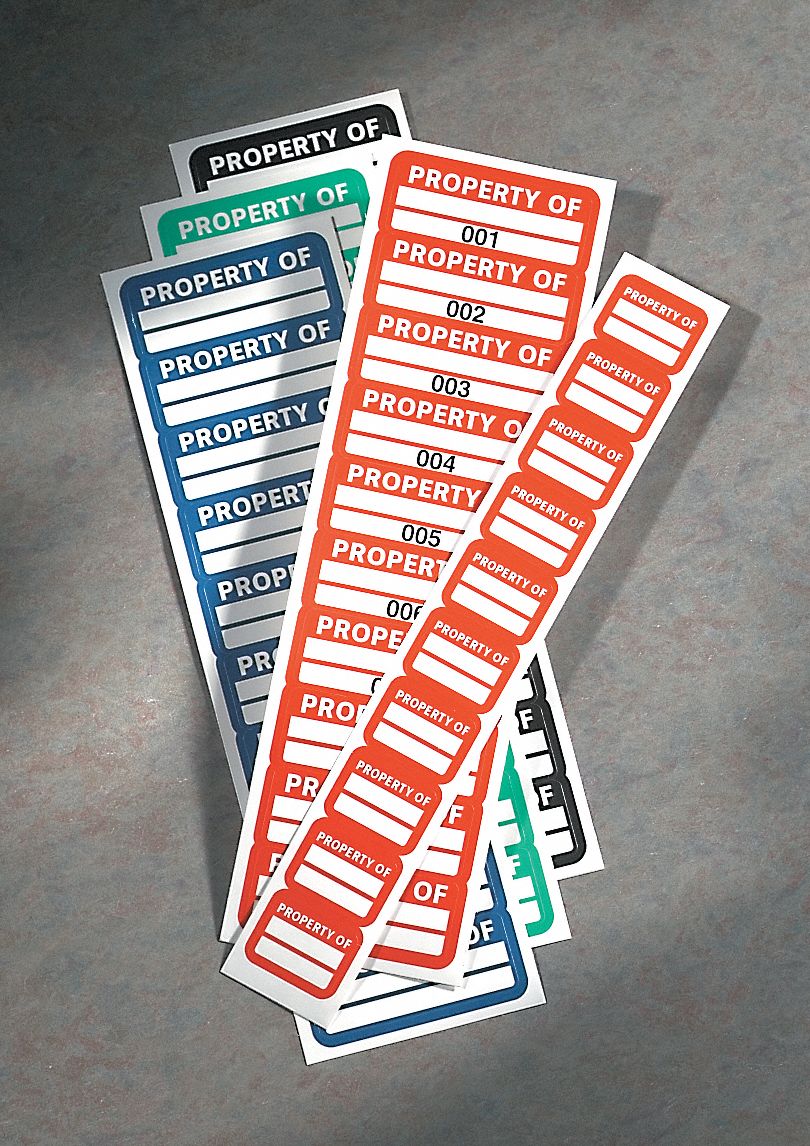 Identification Label, Blue, 1 In. H, PK100
