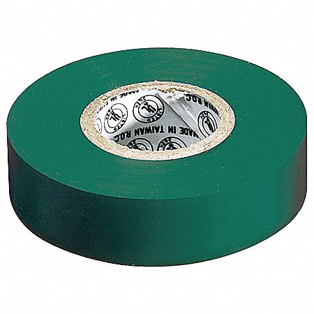 Electrical Tape, 3/4 x 22 yd, 7 mil, Green