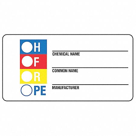 HMIG Label, 1-1/2 In. H, 3 In.W, PK 500