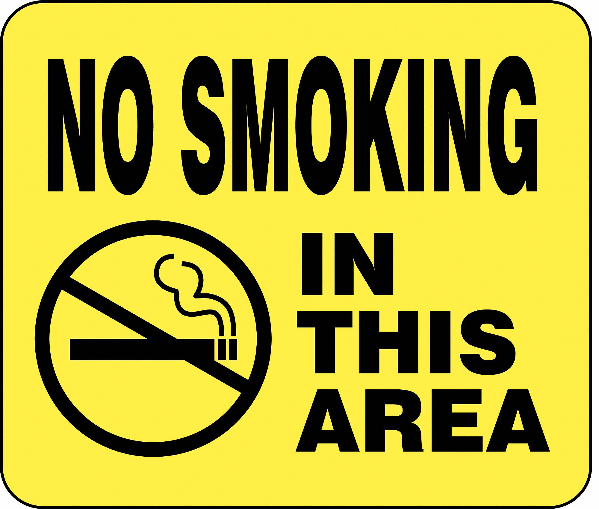 BARRIER POST SIGN NO SMOKING IN THIS