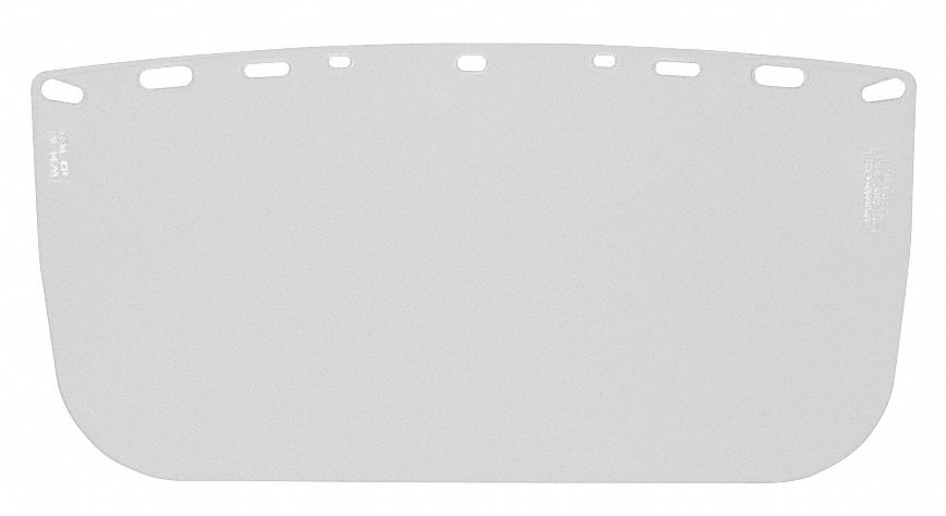 Hard Hat Clear Visor, Flat, Polyester