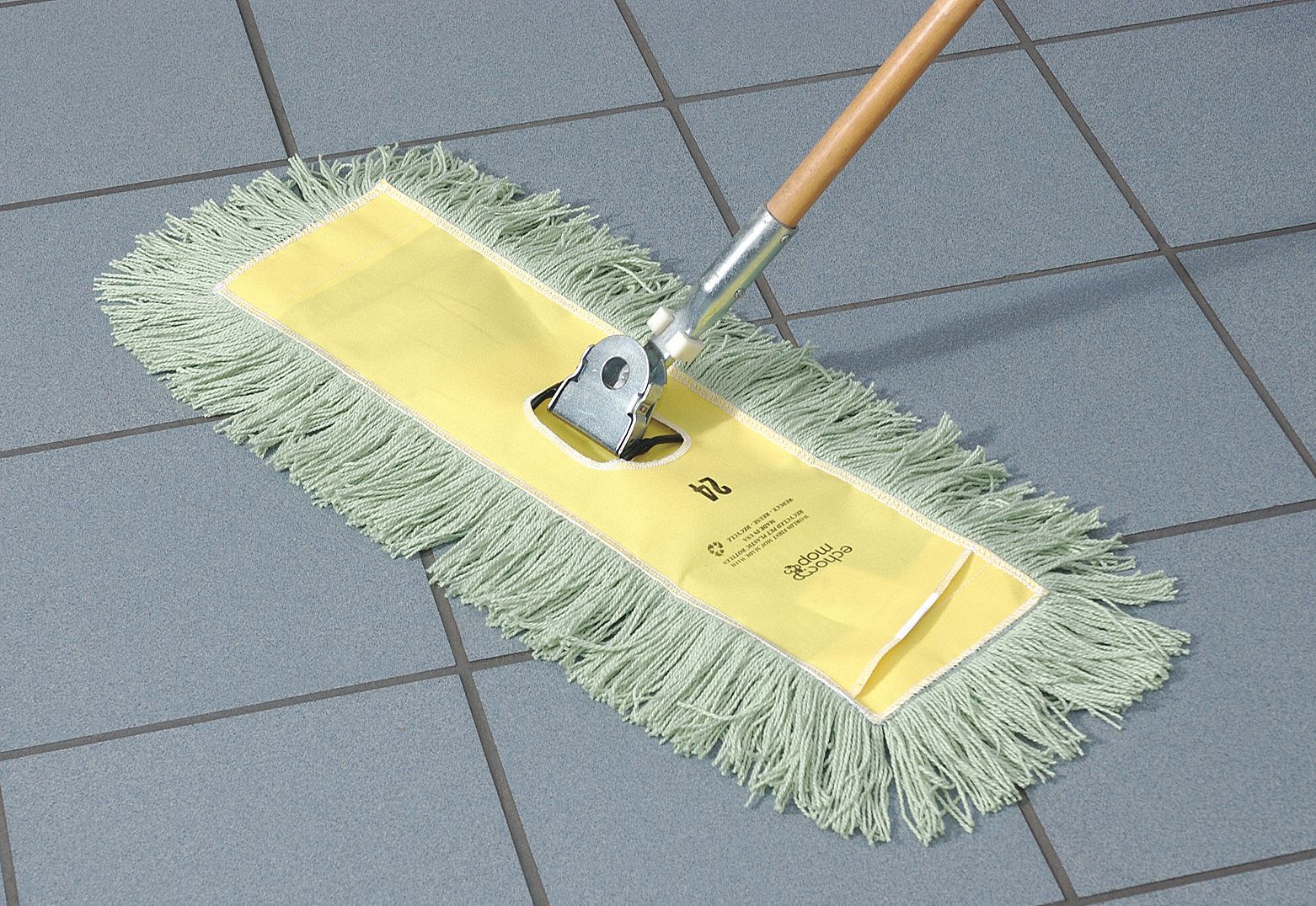 Dust Mop, White, 5 In. W, 36 In. L