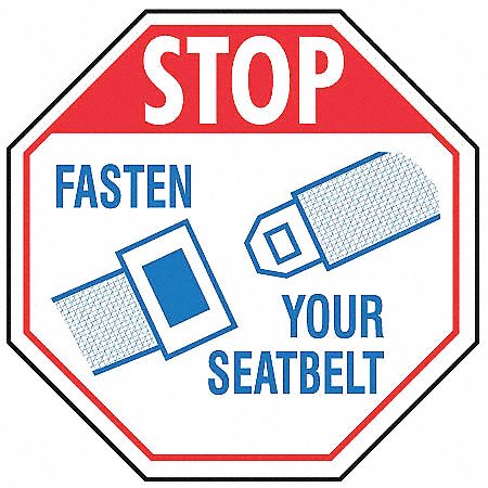 Instruction Sign, 24 x 24In, BL and R/WHT