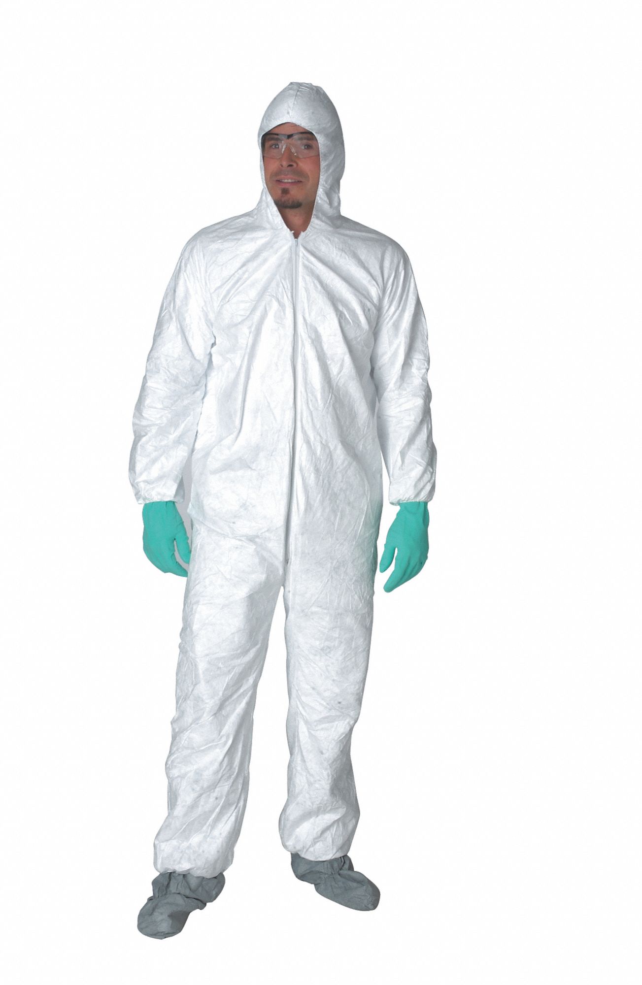 Hooded Tyvek(R), White, Boots, S
