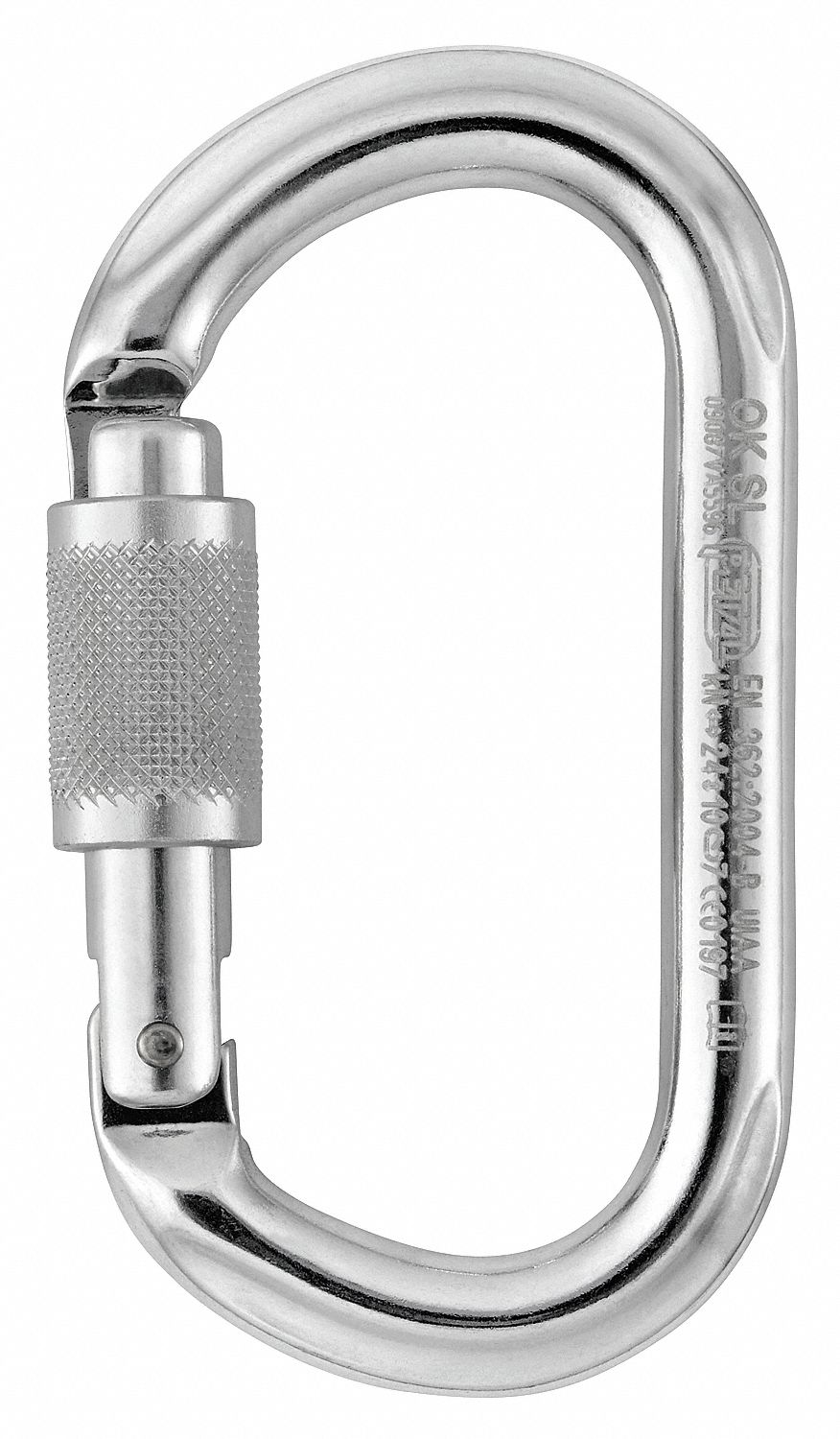 Carabiner, Aluminum, 4-2/7 In., Screw Lock