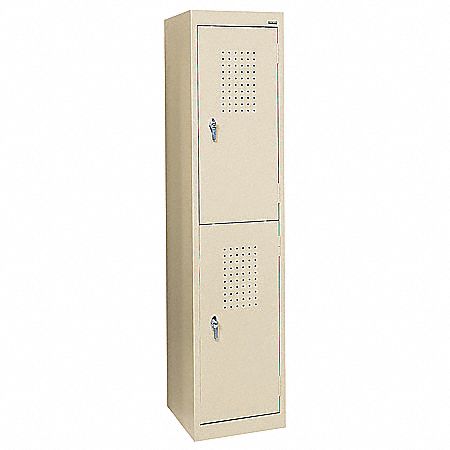 Storage Locker, Steel, 66 x15 x18 In, Putty