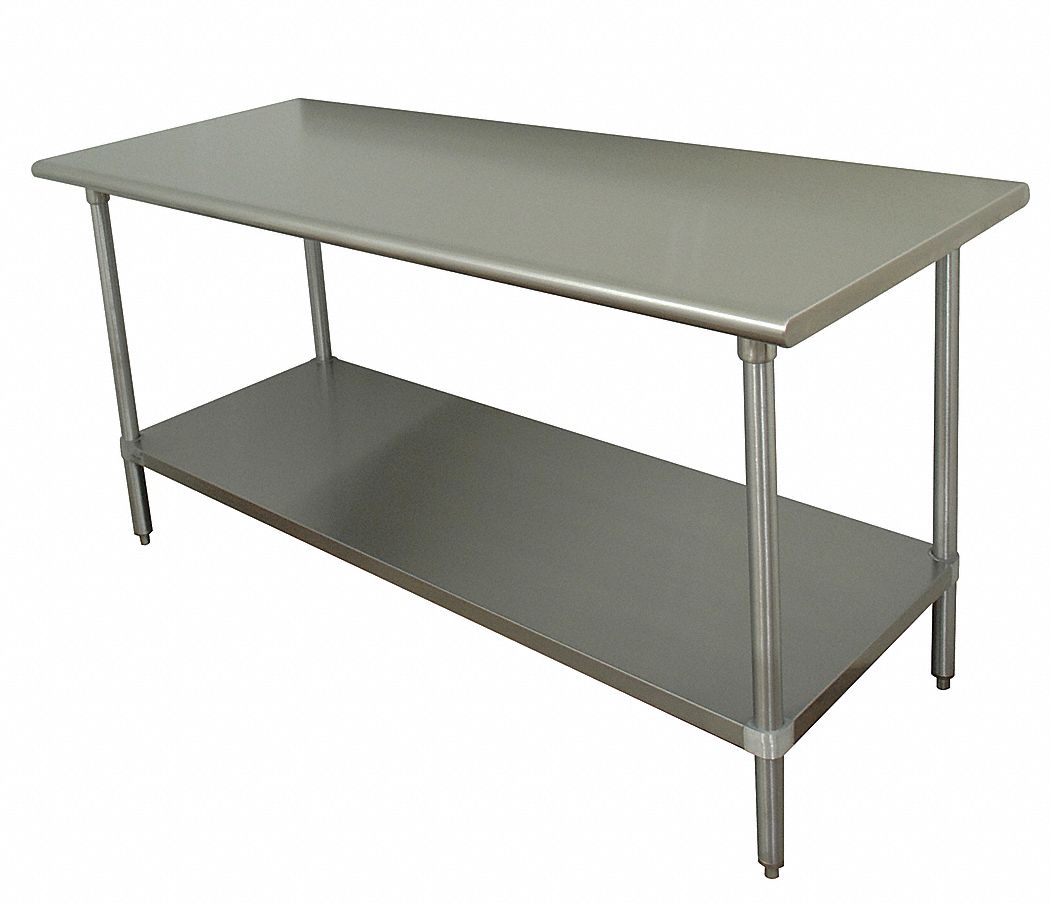 Work Table, 72 x 36 x35-1/2 In., SS Top