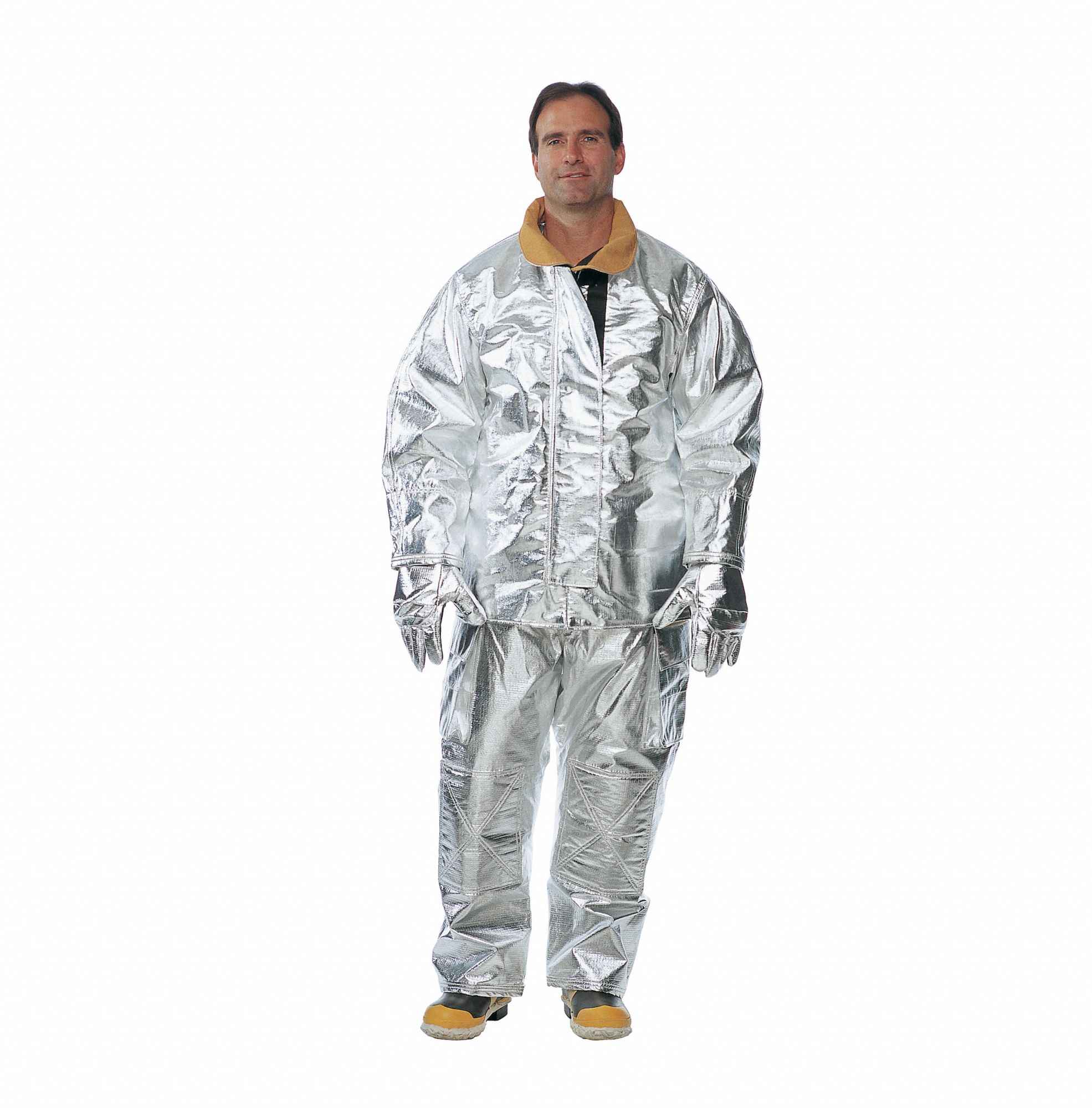 Turnout Coat, Silver, L, Alum PBI/Kevlar