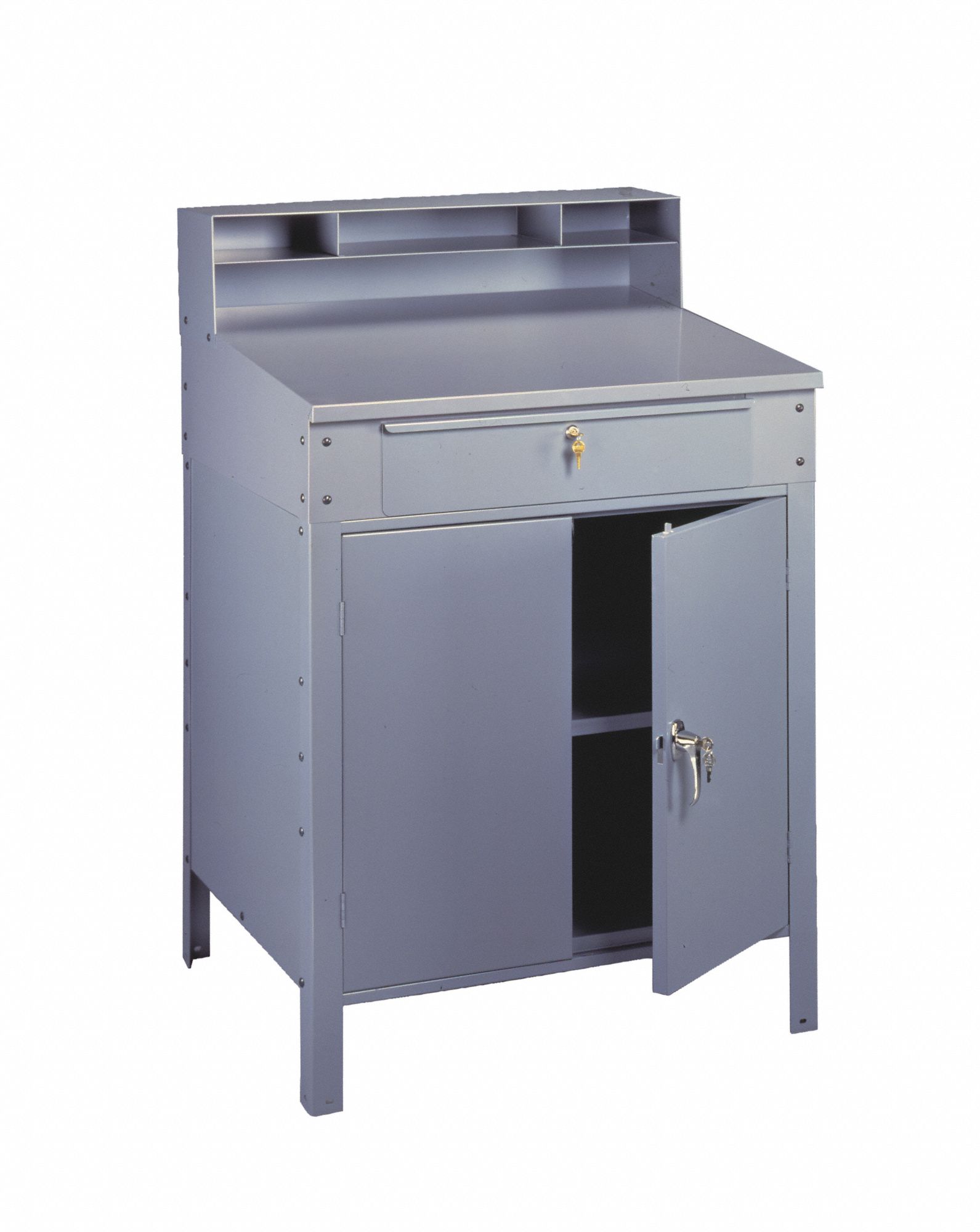 Shop Desk, Color Gray, 34-1/2Wx53Hx29D