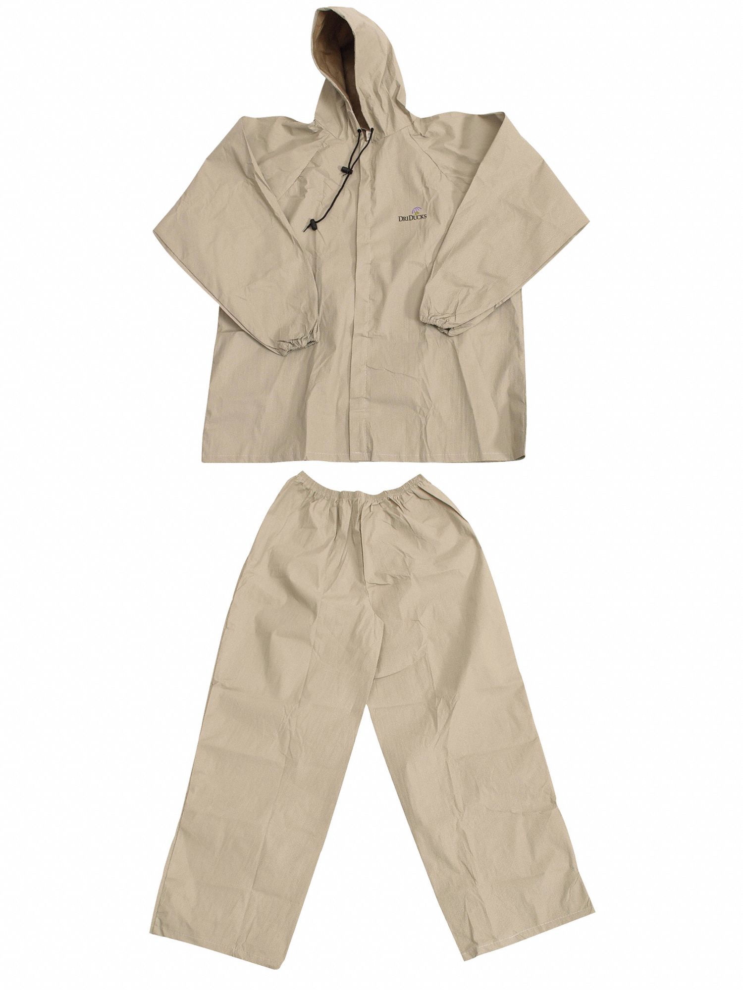 2 Piece Rainsuit w/Hood, Khaki, Small
