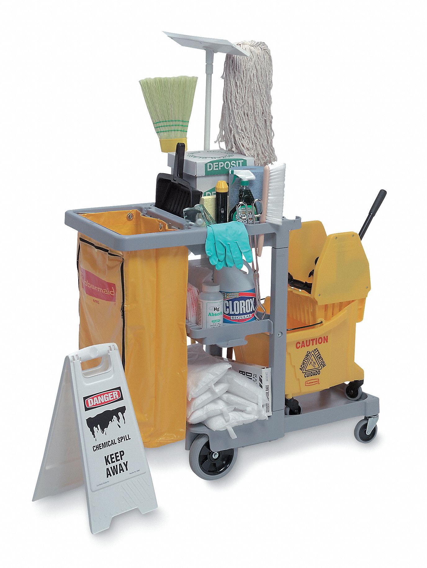 Spill Kit, 16 gal., Universal, Cart
