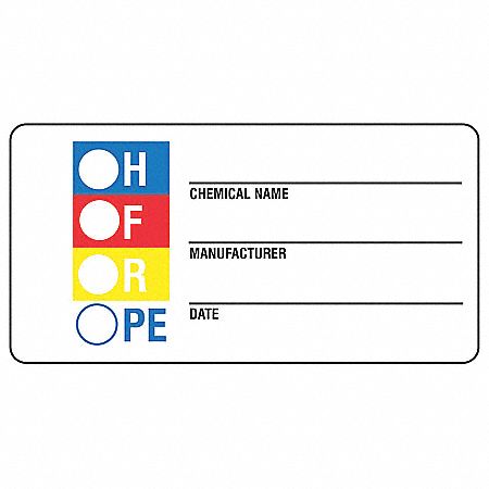 HMIG Label, 1-1/2 In. H, 3 In. W, PK 500