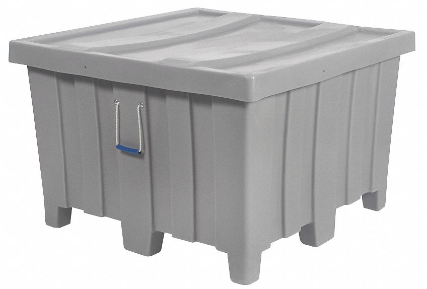 Ribbed Container, 23cu.ft., 800lb., Gray