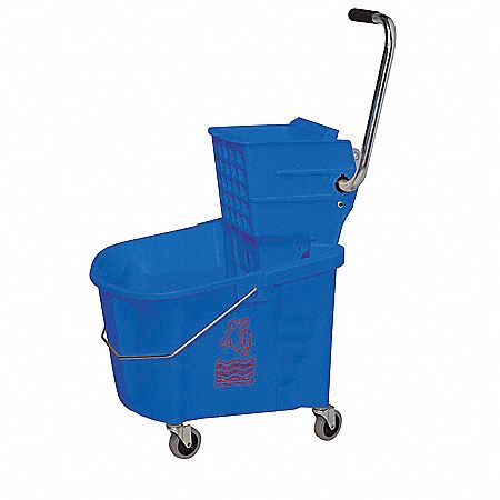 Mop Bucket and Wringer, 35 qt., Blue