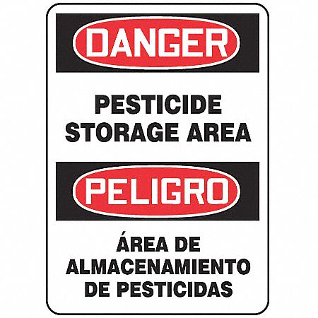 Danger Sign, 14 x 10In, R and BK/WHT, Text