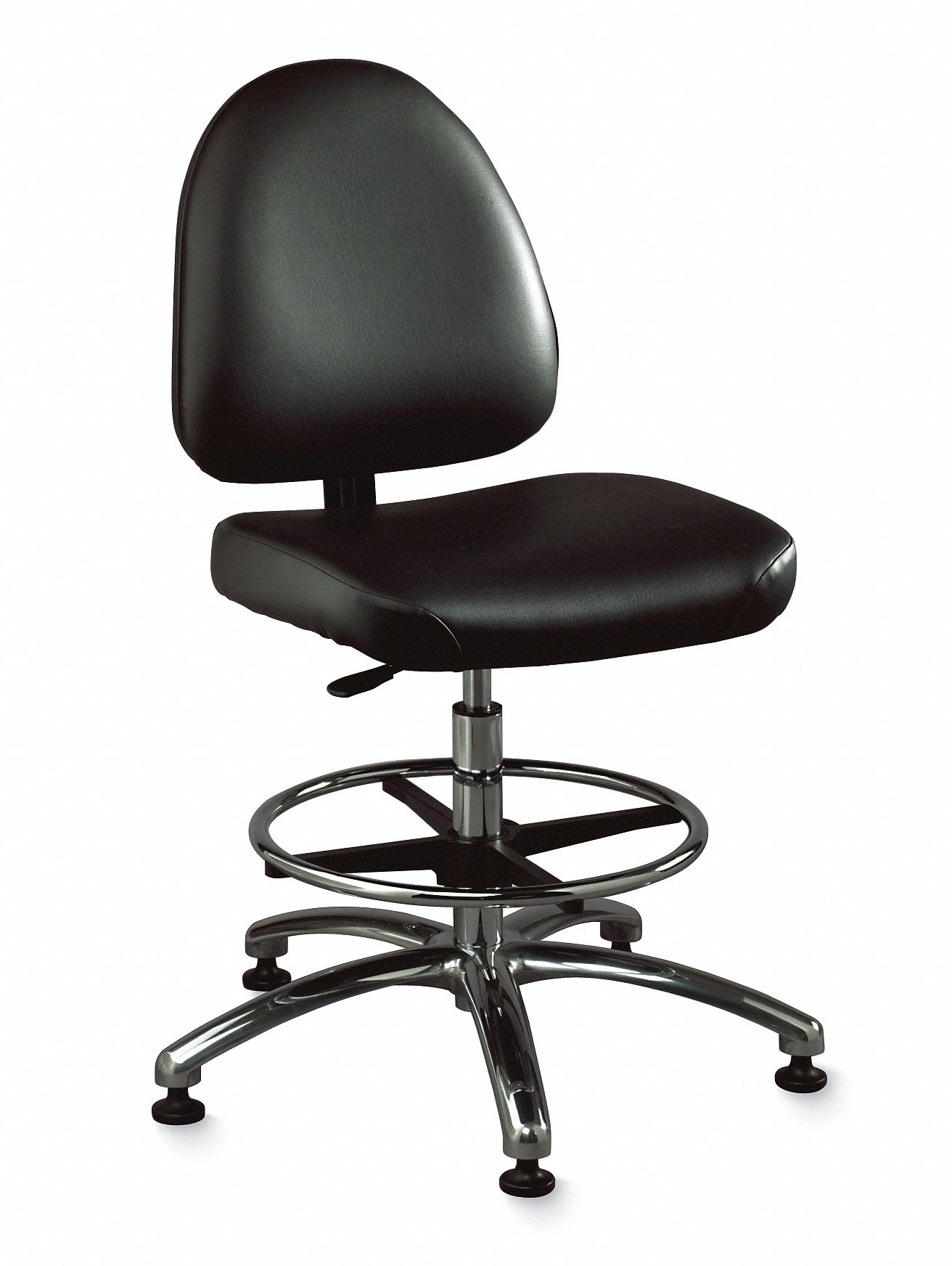 Ergo Office Stool, Burgundy, 22in To 29in
