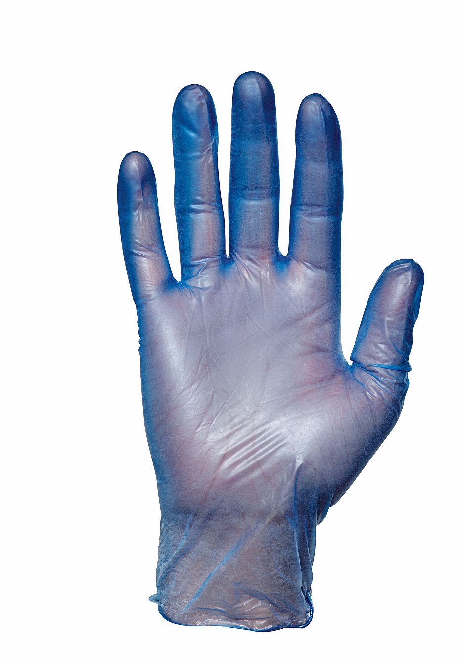 Disposable Gloves, Vinyl, L, Blue, PK100
