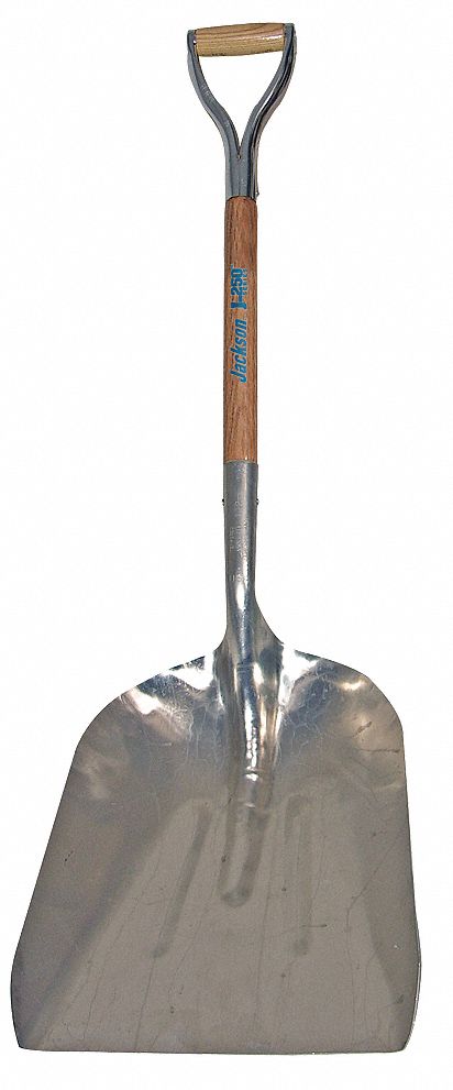 Scoop Shovel, 27 In. Handle, Aluminum