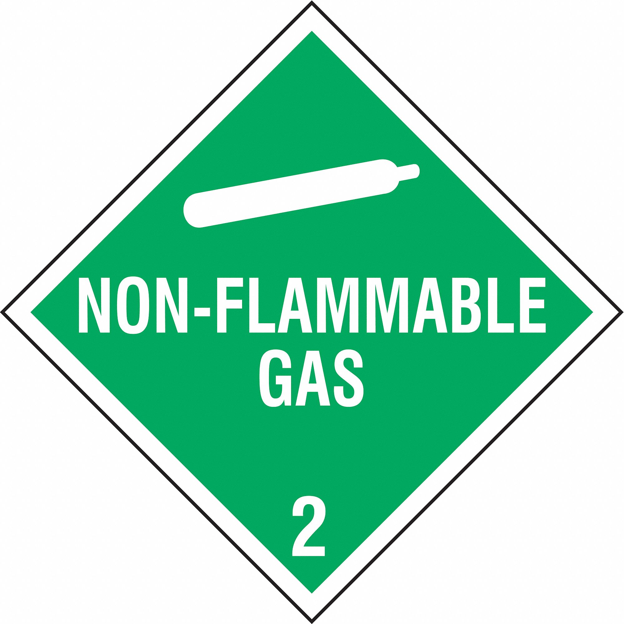 Vhicle Placard, Non-Flammable Gas w Picto