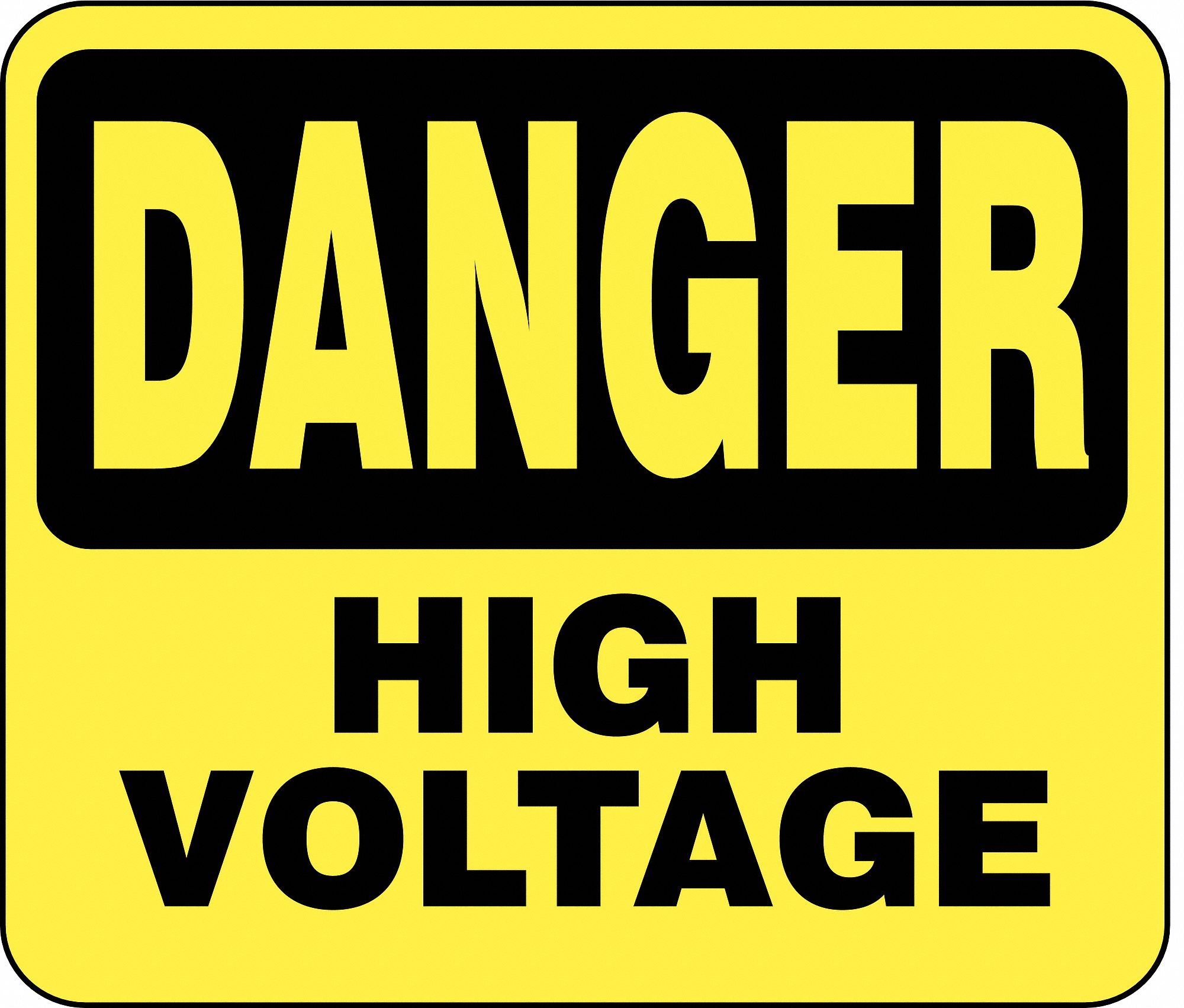 BARRIER POST SIGN DANGER HIGH VOLTAGE 1