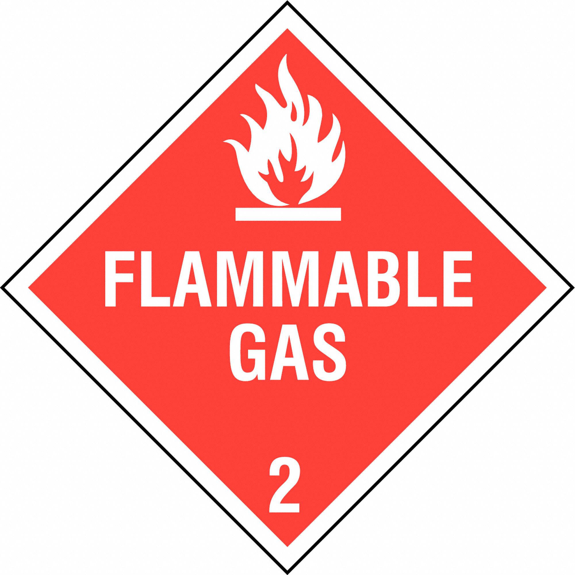 Vehicle Placard, Flammable Gas w Picto